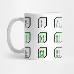 Mahjong Tiles Bamboo Suit 麻雀索子 - Sticks, Strings, Bams, Bird | I Love Mahjong | Cantonese Mug